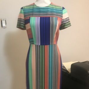 DVF striped sheath dress